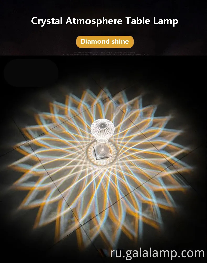 Элегантная контрольная хрустальная настольная лампа для современных домов